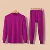 Conjunto de ropa interior térmica de otoño para hombre de la marca Source, algodón puro, fino, cálido, cuello redondo, talla grande, para mediana edad y mayores, venta al por mayor y entrega directa