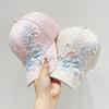 Sombrero de Mujer Estilo Coreano Moderno Verano Delgado Encaje Flor Gorra con Visera Moda para Mujer Más Fácil de Combinar Anti-Arañazos Celebridad de Internet Sombrero para el Sol