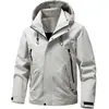 Jaqueta de Carga Masculina 2025 Nova Moda de Primavera Marca Solta Jaqueta Curta de Ferramenta Masculina Casual com Capuz