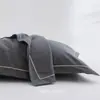 Juego de Dos Fundas de Almohada de Algodón Puro Cepillado Otoño/Invierno Adulto Todo Algodón Funda para Relleno de Almohada Tamaño Grande 50x80