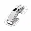 Bisagra para Puerta de Gabinete de Acero Inoxidable Sin Taladro con Amortiguador Hidráulico para Uso Doméstico, Bisagra para Puerta de Armario Plegable, Bisagra de Resorte Sin Ranura