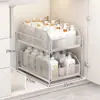 Estante de Almacenamiento Extraíble para Lavabo de Baño Gabinete Debajo del Almacenamiento Caja de Almacenamiento Lavamanos de Inodoro Cesta Desplegable Estante por Capas