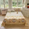 100% algodón puro, adecuado para dormir directamente sobre él, sábana de cama para todas las estaciones, pieza única, algodón completo, adecuado para dormir directamente sobre él, individual o doble, juego de tres piezas para dormitorio de estudiante