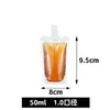 Saco de bebida descartável caracol em pó sopa de ameixa sopa de leite de soja saco de suco takeaway impressão transparente auto-portante saco de bico de sucção