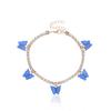 Joias transfronteiriças europeias e americanas cor acrílico borboleta cubana tornozeleira tornozeleira feminina nova totalmente diamante ornamentos de pé de praia