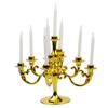 Candelabro Pequeno Dourado Prateado Estilo Europeu Vintage Decoração de Bolo Decoração de Vestido Vela Vela de Aniversário Plug-in para Bolo