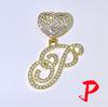 Nuevo aleación hipster 26 letras inglesas diamante colgante de amor diseño original cadena cubana estilo hip hop transfronterizo