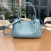 Bolso Tote Cesta Nuevo Estilo de Lujo de Nicho, Bolso Tejido de Gran Capacidad para Viajes de un Solo Hombro, Bolso de Mano Cruzado