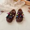 Zapatos Birkenstock de Borlas para Niñas Otoño 2025 Nuevos Zapatos Infantiles Estilo Coreano Retro con Perlas Zapatos Casuales para Niña