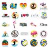 50 Voleibol Graffiti Personalidad Transfronteriza Deportes Tarjeta Goo Cuenta de Mano DIY Pegatina Impermeable para Skateboard Equipaje