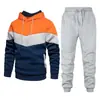 Nuevo traje deportivo para hombre de comercio exterior transfronterizo, moderno y casual, conjunto de dos piezas para otoño e invierno con sudadera con capucha y pantalones largos