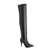 35-48 Outono e Inverno Botas Longas Apontadas Acima do Joelho Salto Alto Elásticas para Afinar a Perna Botas Femininas Sexy Moda Comércio Exterior Transfronteiriço H697