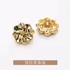 Hebilla de flor para camisa hebilla cosida a mano metal abrigo de lana abrigo traje ropa formal botón botón accesorios de aleación de zinc