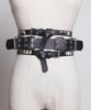 Nuevo estilo de celebridad primavera temprana accesorio para ropa cinturón ancho multicapa negro