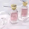 Atacado frasco de perfume feminino frasco de vidro 100ml perfume Frasco Vazio frasco spray de perfume frasco listrado perfume