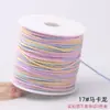 Cielo Estrellado Gradiente Hilo de Algodón DIY Pulsera Collar de Estrella y Luna Bodhi Cuerda Colorida No Elástica Resistente al Desgaste Cuerda de Algodón Retorcida a Mano Venta al por Mayor