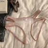 Tentación Caliente Deseo Puro Sexy Ropa Interior de Encaje para Mujer Cintura Baja Malla Cruzada Entrepierna de Algodón Ropa Interior para Mujer
