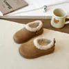 Sapatos Quentes de Algodão para Crianças 2025 Novo Estilo de Inverno Moda Meninas Sapatos de Algodão de Camada Dupla Bebê Adicionado Lã Sapatos de Algodão Pão para Dedão