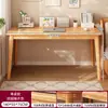 Estantería de Escritorio Mesa Integrada Habitación de Niñas Mesa de Computadora para el Hogar con Cajones Patas de Madera Maciza Pared Mesa de Estudio para Estudiantes