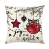Funda de Almohada de Lujo Navideño Sin Relleno, Almohada de Lino para Sofá de Sala de Estar, Almohada para Respaldo, Funda de Almohada Lumbar para Mesita de Noche