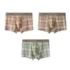 Venta al por mayor de Ropa Interior para Hombre Huajielong de Nylon Estampado Hilo de Hielo, Boxer Briefs Transpirables de Talle Medio para Hombre, Disponible para Dropshipping