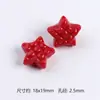 Crema Perforada Waffle Estrella de Cinco Puntas con Perlas DIY Cuadros Estrella Cadena para Teléfono Móvil Pulsera Collar Accesorios