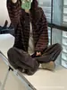 Cárdigan de punto casual a rayas, cuello redondo, botones al frente, manga larga, estilo coreano para mujer, nueva colección principios de otoño 2026, corte holgado, favorecedor y adelgazante