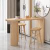 Mesa de bar de madeira maciça moderna simples para casa Designer de divisória de sala de estar criativa Nakajima Mesa de guia de parede Mesa de pé alto