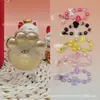 Oro Puro 999 Atrae Fortuna Gato de la Suerte Colgante de Oro Sanrio Forma de Corazón Serie Durazno Cordón Regalo de Evento