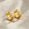 Pendientes Yinyiyuan de plata de ley S925 con diseño de rama de olivo fresca estilo bosque para mujer, pendientes transfronterizos europeos y americanos, pendientes para el día a día