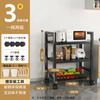 Rack de Armazenamento Multifuncional de Cozinha de Chão para Microondas, Temperos, Legumes, Utensílios de Cozinha, Forno, Camadas