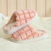 Novas Pantufas de Algodão para Mulheres, Outono e Inverno, para Casa, com Laço, Quentes, Sola Grossa, Pantufas de Pelúcia para Casa de Mulheres, Pós-parto, Inverno