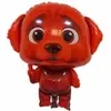 Balão Decorativo Fofo de Folha de Alumínio em Formato de Cachorrinho Vermelho, Não Autovedante, Balão Inflável Voador, Material de Nylon