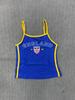 Verano Corto Estilo Americano Chica Caliente Ombligo Camiseta Manga Corta Y2K Jersey Cuello Redondo Ropa Base para Mujer Estampado Bordado