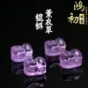 Hongchu Cristal Tipo Gelo Natural Lavanda Pixiu Acessórios para Joias DIY Contas Soltas Lavanda Pixiu Contas Soltas Atacado