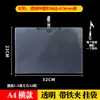 Bolsa Colgante Versión Engrosada con Pinza de Hierro, Bolsa para Documentos con Pinza, Bolsa Colgable que se Puede Enganchar, Bolsa Colgante de Plástico Pp Transparente