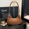 Nova Bolsa de Palha Tecida à Mão Estilo Coreano Estilo Preguiçoso para Férias na Praia Moda Versátil Simples Retrô Bolsa de Ombro Tecida