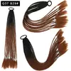 Pelucas Trenzadas de Colores Estilo Europeo y Americano, Coletas de Color Degradado, Trenzas de Espiga de Celebridades de Internet, Trenzas de Boxeadora de Tres Hebras para Discoteca