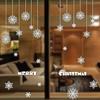 Decoración navideña nueva para ventanas, película de vidrio pequeña de color blanco, pintura de pegatina estática para ventanas de copo de nieve