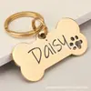 Etiqueta de Hueso con Garra Hueca de Acero Inoxidable Más Vendida de Amazon Soporte para Placa de Perro Llavero con Grabado Láser
