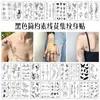 Novo Adesivo de Tatuagem Borboleta Escura Flor Inglesa Padrão Pequeno Série Preta Estilo Ins Adesivos Pequenos Frescos Personalizado
