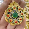 Pingente Dourado Antigo Casal Mítico Wukong Inlaid com Calcedônia Pingente de Joia Pingente de Colar de Ágata Calcedônia
