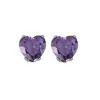 Pendientes de Corazón de Aleación de Titanio F136, Piercings para Lengua, Labios, Nariz, Ombligo, Joyería para Piercings de Oreja G23 Incrustada con Circonita