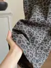 Moda Retro Estampado de Leopardo Mezcla de Lana Pantalones de Navaja Torcida para Mujer 2026 Otoño Invierno Nuevos de Cintura Alta Sueltos Adelgazantes Casuales de Pierna Ancha Largos