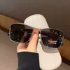 Novos Óculos de Sol Polarizados de Metal da Moda Masculino Sensação de Alto Padrão Personalidade Caixa de Óculos Anti-UV Óculos de Sol Tendência