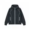 Sudadera para hombre de otoño e invierno, nueva, comercio exterior al por mayor, cárdigan de bloqueo de color moderno estilo americano, chaqueta con capucha, sudadera unisex