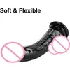 Huevo Negro Grande Pene Gelatina Transparente Cristal JJ Wear Palo Masturbación Femenina Adulto