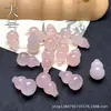Calabaza de Cristal Rosa Natural Colgante Pequeño Pulsera DIY Collar Pendiente Joyería