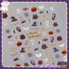 Halloween Pequeño Fantasma Relieve Gelatina Arte de Uñas Pegatina Ins Lindo Calabacita Oscuro Adhesivo Ccd Decoración de Uñas