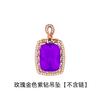 Pingente grande de pedra lapidada com diamantes 12 quilates pingente de gema banhado a ouro 18K cor de diamante colar tesouro topázio azul suíço